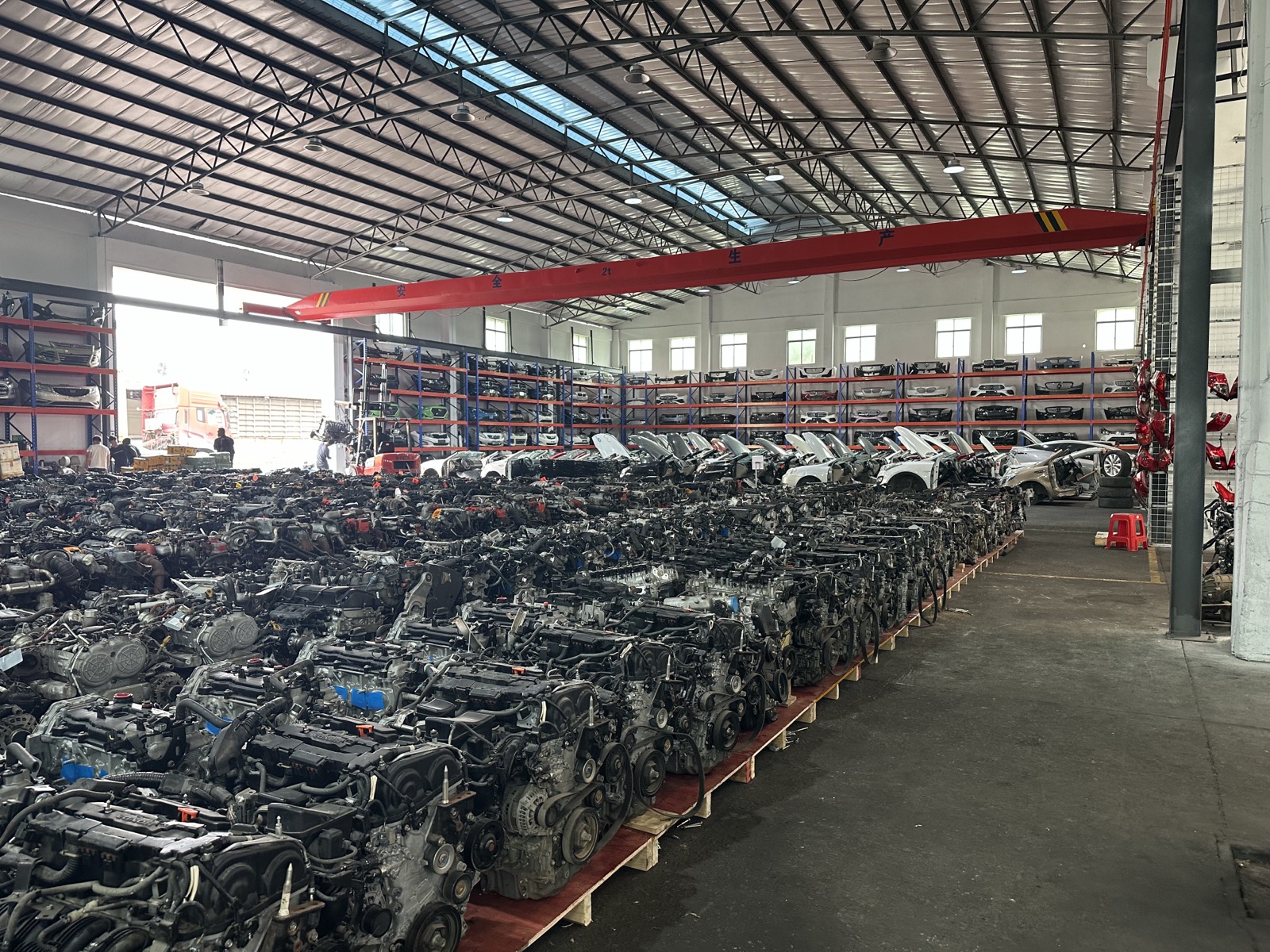 Engine rows in storage
